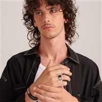 Anello Brosway Uomo in Acciaio Onice BIK129B - BIK129B